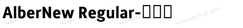 AlberNew Regular字体转换